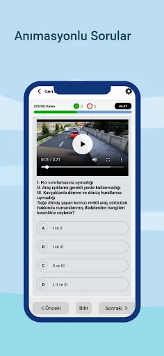 Ehliyet Sınav Soruları 2026 डाउनलोड करें – सर्वश्रेष्ठ ड्राइविंग टेस्ट तैयारी - Screenshot 2