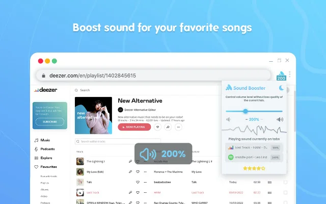 Sound Booster डाउनलोड करें – ब्राउज़र वॉल्यूम 600% तक बढ़ाएं - Screenshot 3