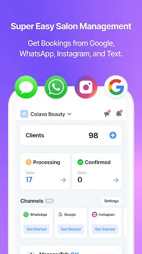COLAVOSALON डाउनलोड करें – स्वतंत्र स्टाइलिस्टों के लिए सर्वश्रेष्ठ प्रबंधन ऐप - Screenshot 1