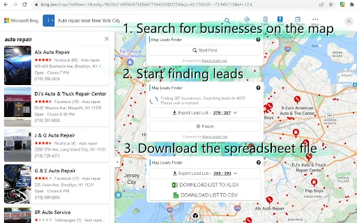 Maps Scraper & Leads Extractor डाउनलोड करें – Bing Maps से डेटा निकालें - Screenshot 1
