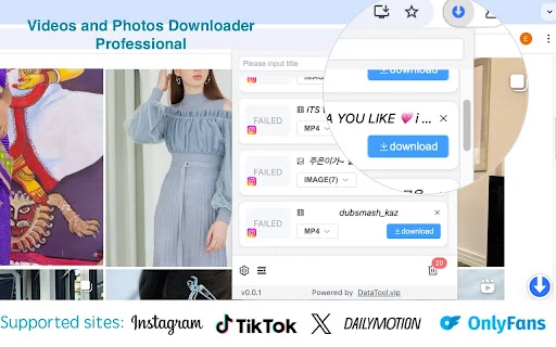 DataTool Video Downloader डाउनलोड करें – TikTok और सोशल मीडिया वीडियो - Screenshot 2