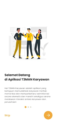 T3MAN Karyawan डाउनलोड करें – अटेंडेंस और पेस्लिप प्रबंधन - Screenshot 1