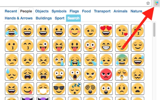 Emoji Keyboard Chrome के लिए डाउनलोड करें – मुफ्त इमोजी एक्सटेंशन - Screenshot 1