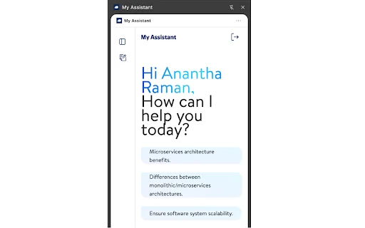 My Assistant Chrome एक्सटेंशन डाउनलोड करें – साइडबार में उपयोग करें - Screenshot 1