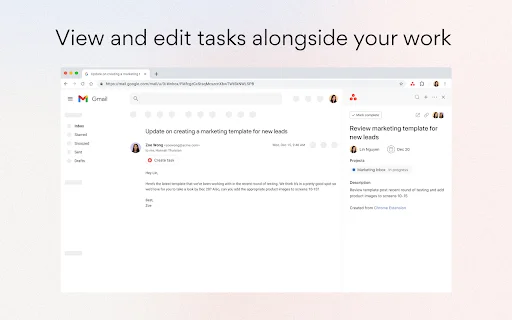 Asana Chrome Extension डाउनलोड करें – ब्राउज़र से कार्य प्रबंधित करें - Screenshot 4