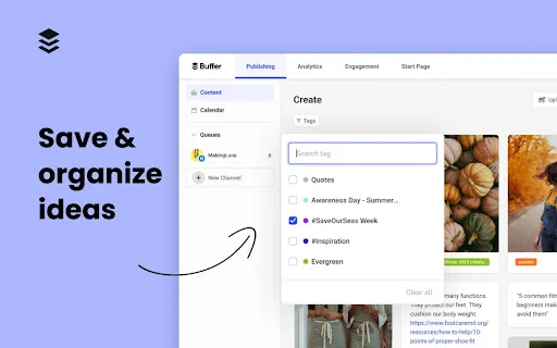 Buffer Chrome Extension डाउनलोड करें – सोशल मीडिया शेड्यूलिंग टूल - Screenshot 3