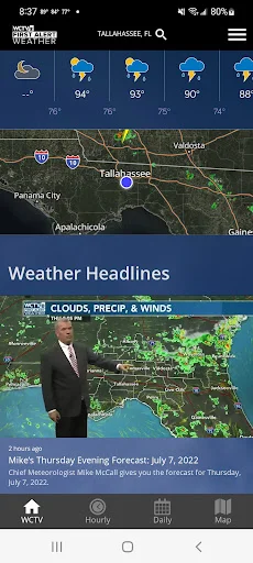 WCTV First Alert Weather डाउनलोड करें – सटीक स्थानीय मौसम अपडेट - Screenshot 2