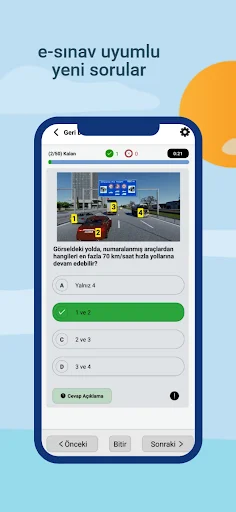 Ehliyet Sınav Soruları 2026 डाउनलोड करें – सर्वश्रेष्ठ ड्राइविंग टेस्ट तैयारी - Screenshot 10