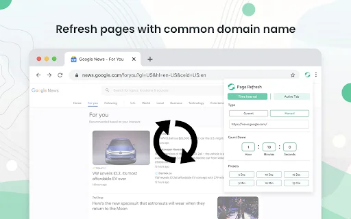 Auto Refresh & Page Monitor डाउनलोड करें – ऑटो रिलोड एक्सटेंशन - Screenshot 2