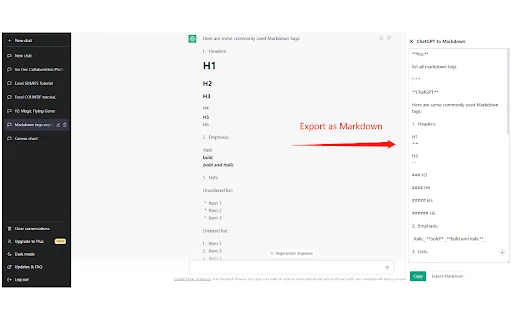 ExportGPT डाउनलोड करें – ChatGPT चैट को PDF और Markdown में सेव करें - Screenshot 3