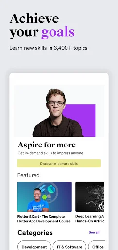 Udemy ऑनलाइन कोर्स ऐप डाउनलोड करें – AI, कोडिंग और स्किल्स सीखें - Screenshot 2