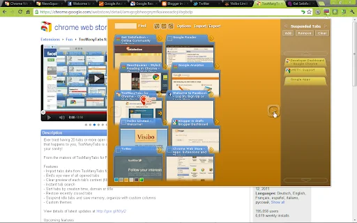 TooManyTabs Chrome एक्सटेंशन डाउनलोड करें – टैब को आसानी से मैनेज करें - Screenshot 1