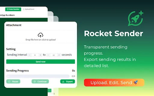 Rocket Sender डाउनलोड करें – WhatsApp Bulk मैसेजिंग टूल - Screenshot 5